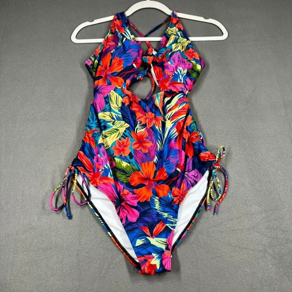 Tropical one-piece bathing suit size 0XL